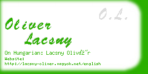 oliver lacsny business card